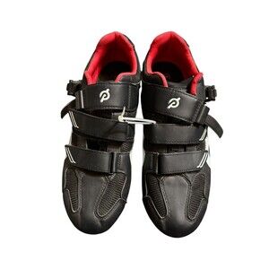 Peloton Cycling Shoes Mens 46 US 12 Black Red with Cleats Bicycle Indoor